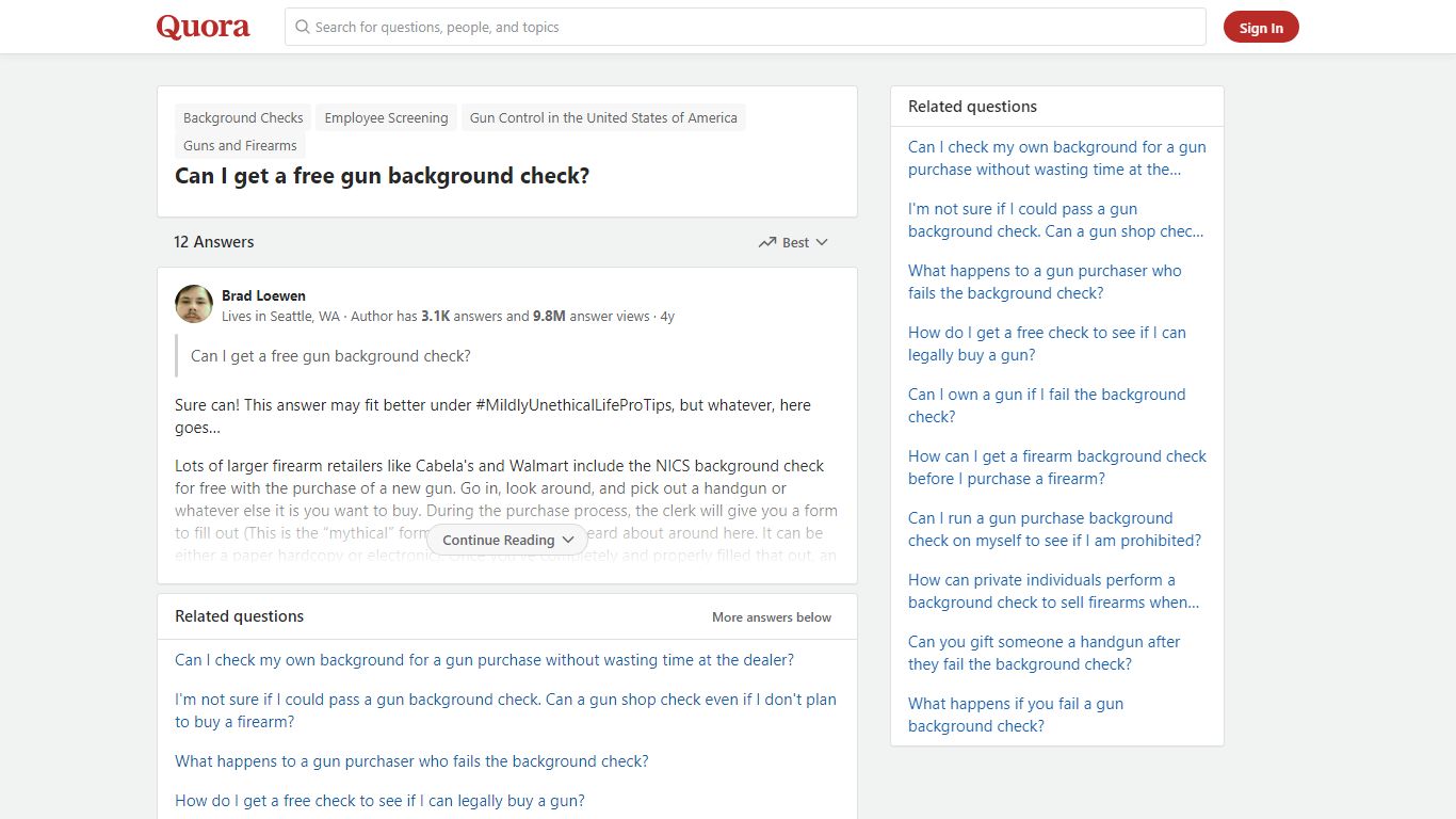 Can I get a free gun background check? - Quora